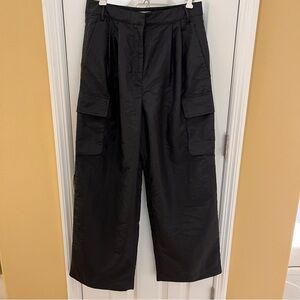 Tibi Stella Crispy Nylon Pleated Cargo Pant